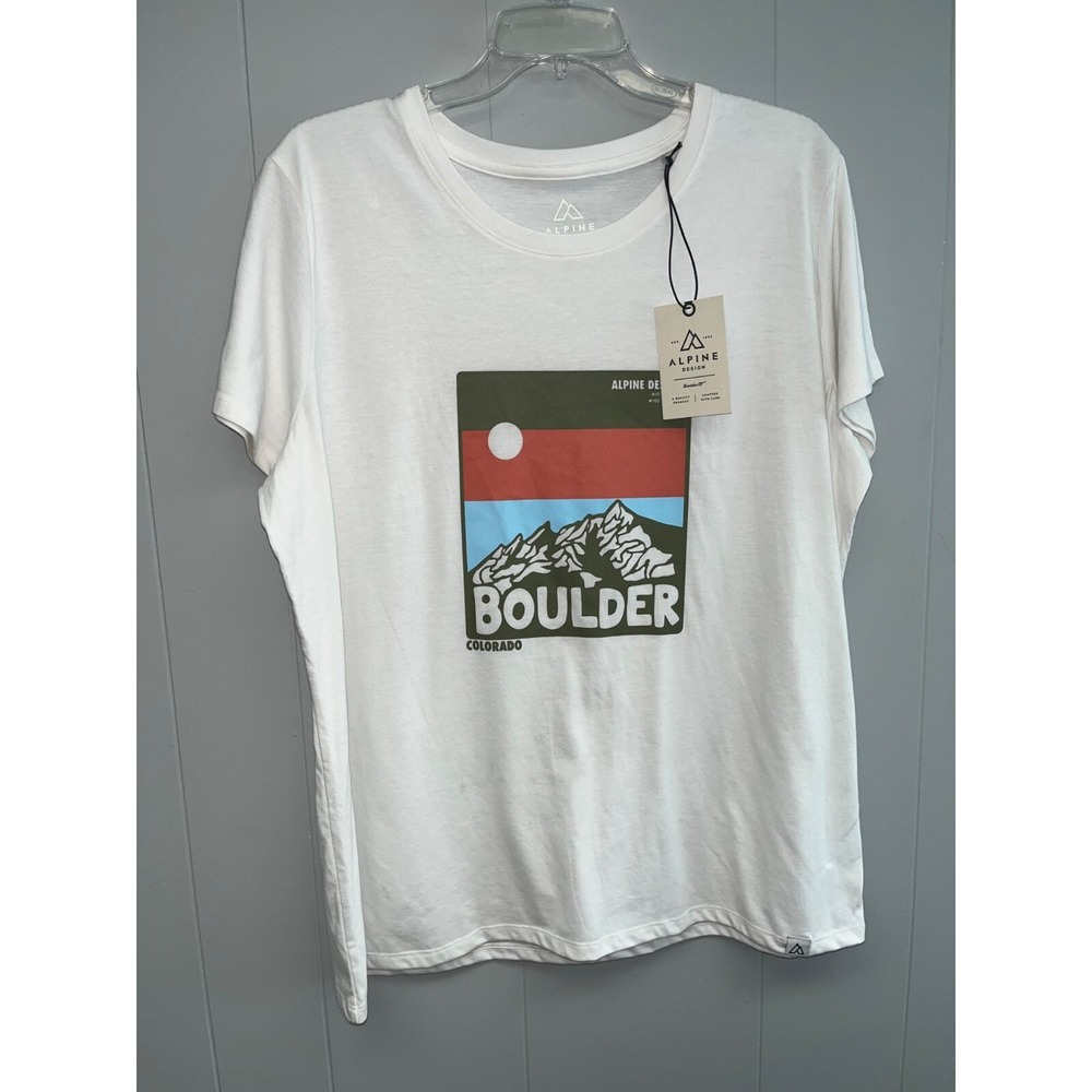 Alpine Design Graphic Women's Shirt Size XXL Boulder Colorado NWT